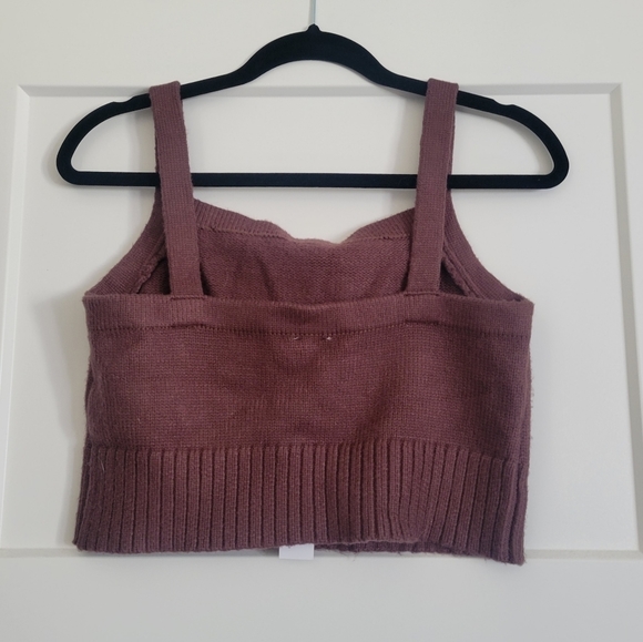 Garage Brown Knit Sweater Crop Top sz L - Brand New with Tags - Picture 2 of 6